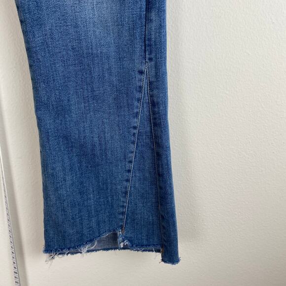 DL1961 Bridget Cropped Boot Jeans Size 26 Ludgate Blue Raw Hem Classic Staple - Picture 10 of 15